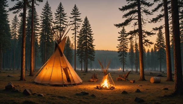 Dormir dans un tipi indien au cœur des bois