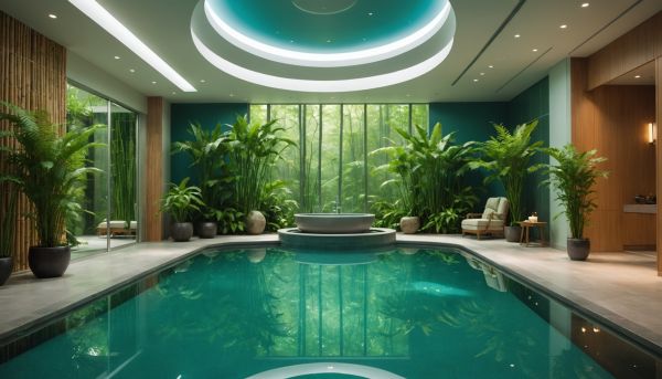 Le luxe d'un espace balnéothérapie au vert