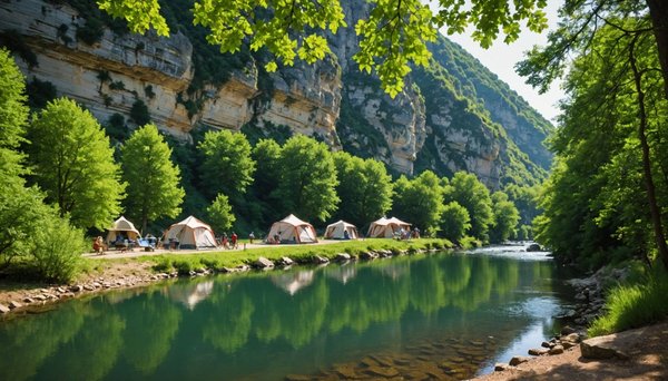 Découvrez le camping de rêve dans les gorges de l'aveyron